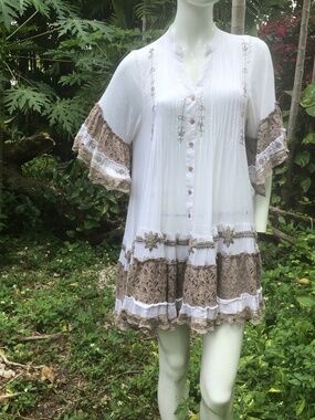 Vintage Ibiza cotton free flowing Dress